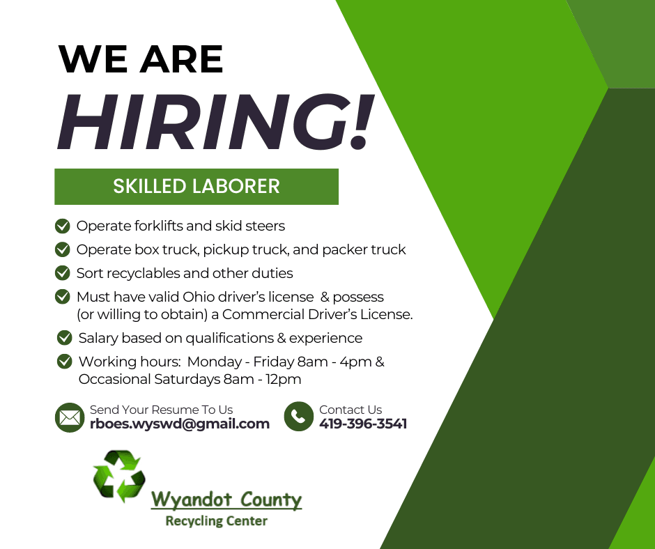 Hiring Skilled Laborer 8-2024