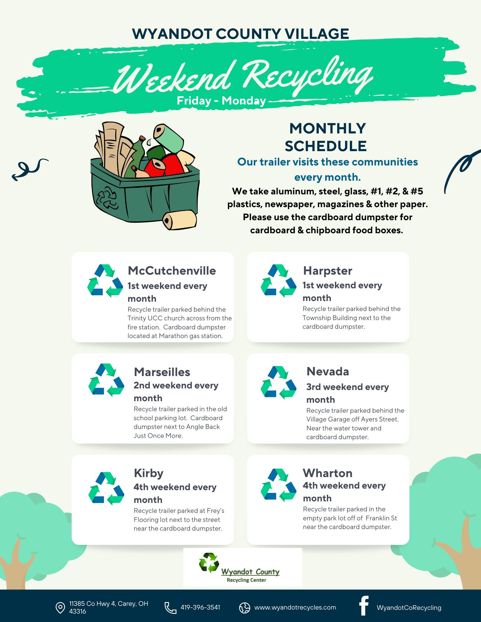 weekend recycling flayer 9.24.24